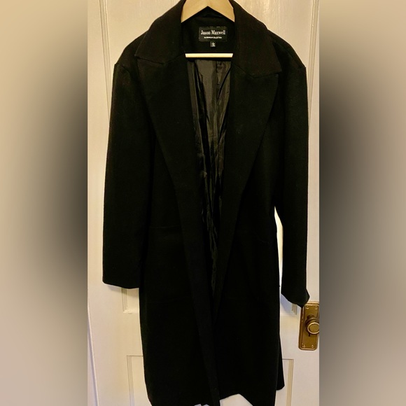 Jason Maxwell Women's A-line Faux Wool Duster Coat EUC - Picture 2 of 3